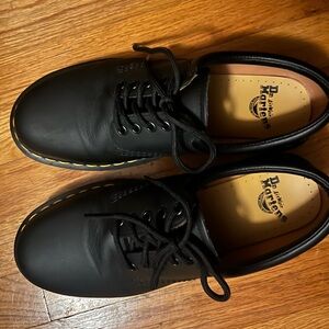 Dr. Martens Black Oxfords with Yellow Stitching